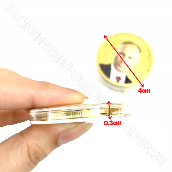 Xu Lưu Niệm Tổng Thống Putin Mạ Vàng In Màu 